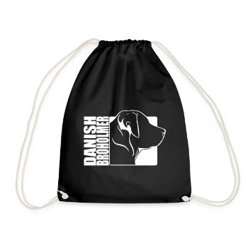 Danish Broholmer Profile Dogs Dog Wilsigns - Drawstring Bag - black - Front
