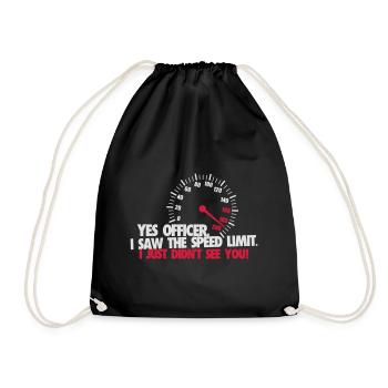 Scie la limitation de vitesse - auto - course - auto - Sac de sport léger - noir - Devant