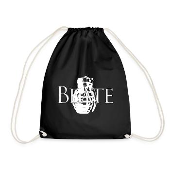 Beate Granate white - Turnbeutel - Schwarz - Vorne