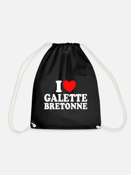 Humour I Love Galette Bretonne Cuisine - Sac de sport léger - noir