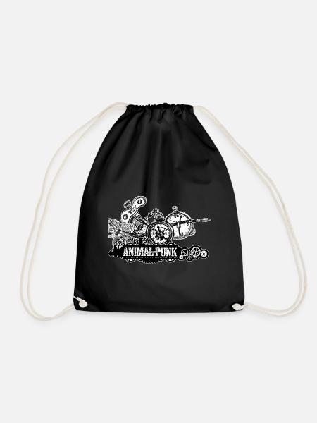 SteamPunk Watches AnimalPunk - Drawstring Bag - black