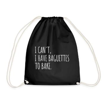 Je Dois Cuire des Baguettes Boulanger - Sac de sport léger - noir - Devant