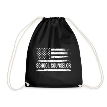USA Amerikanischer Schulberater - Turnbeutel - Schwarz - Vorne