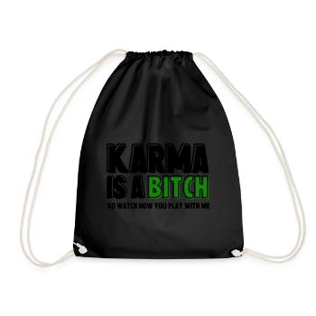 FUCK THIS SHIT T-shirt Karma drôle - Sac de sport léger - noir - Devant