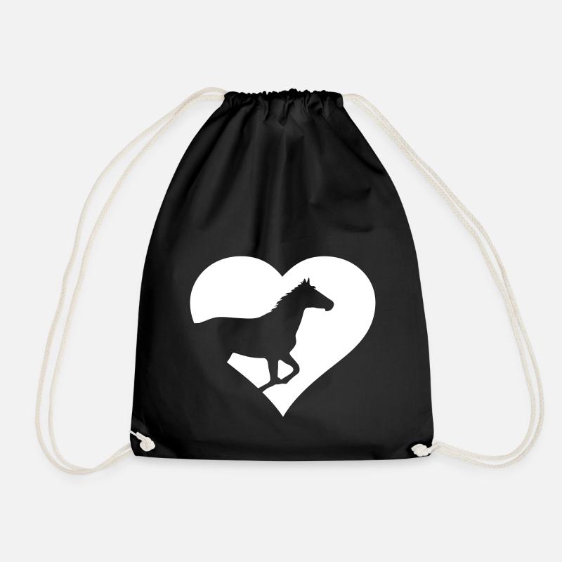 Cheval dans le coeur - Sac de sport léger - noir