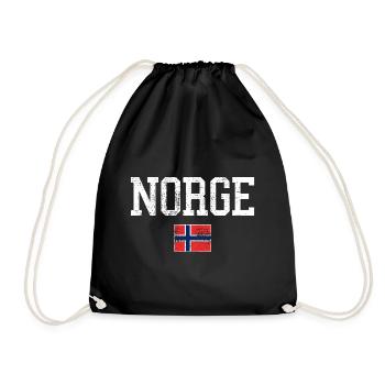 Norwegen - Turnbeutel - Schwarz - Vorne