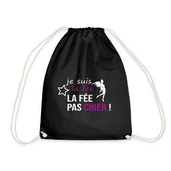 La fée pas chier - Sac de sport léger - noir - Devant