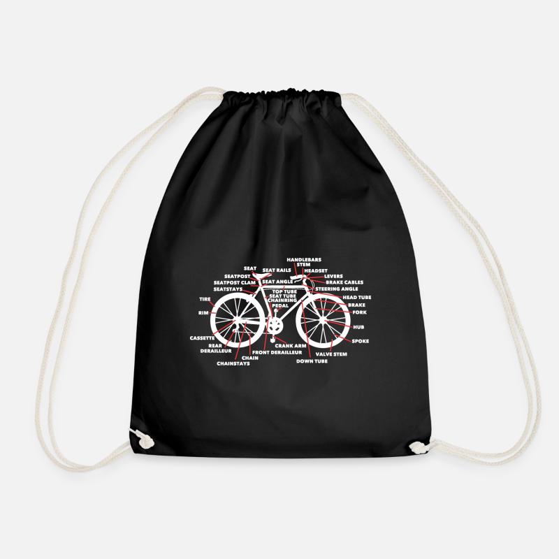 Bicycle technology - Drawstring Bag - black