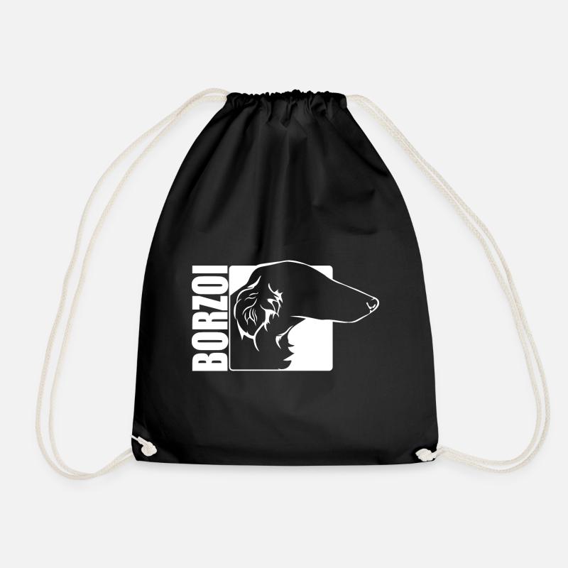 Borzoi Profil Chiens Chien Wilsigns - Sac de sport léger - noir