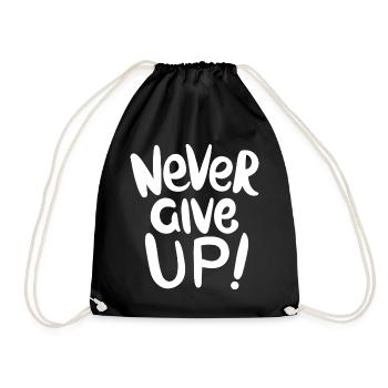 Motivation holding out love happiness gift - Drawstring Bag - black - Front