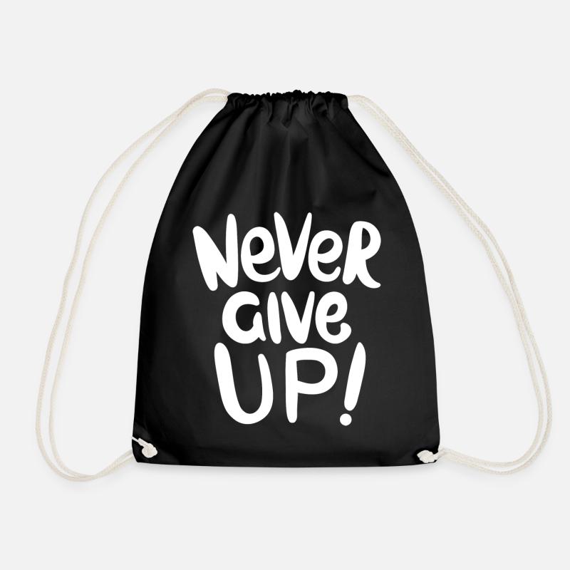 Motivation Durchhalten Liebe Glück Geschenk - Turnbeutel - Schwarz