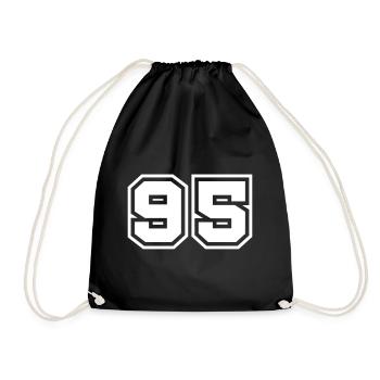 Symbole numérique 95 - Sac de sport léger - noir - Devant