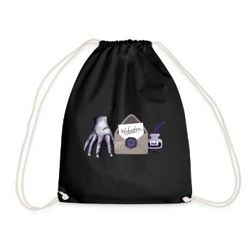 Zombie hand with letter - Drawstring Bag - black - Front