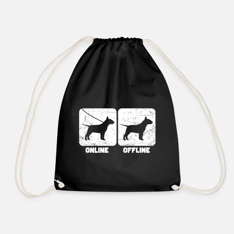 Bull terrier - Drawstring Bag - black
