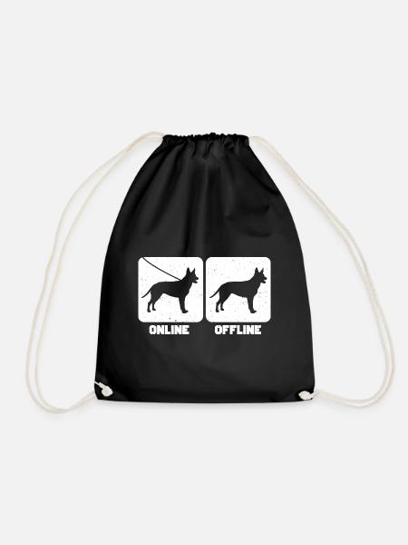 Australian Kelpie - Drawstring Bag - black