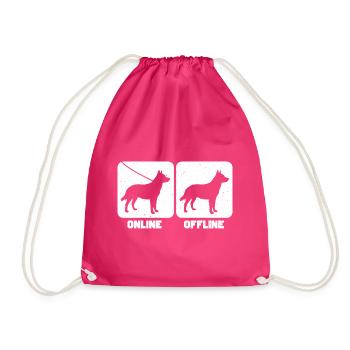 Australian Cattle Dog - Drawstring Bag - fuchsia - Front
