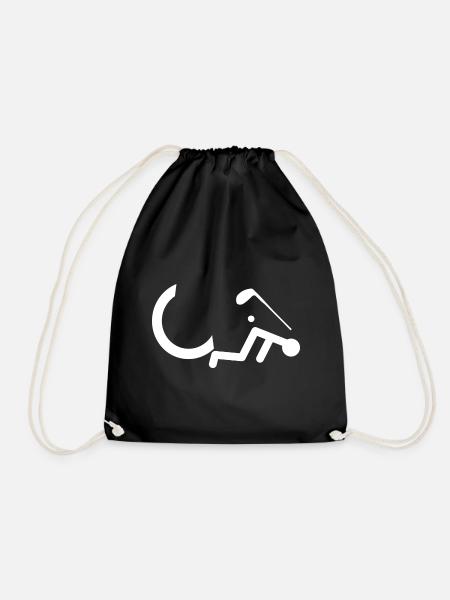 Humor Golfer 6 Handicap Golf - Turnbeutel - Schwarz