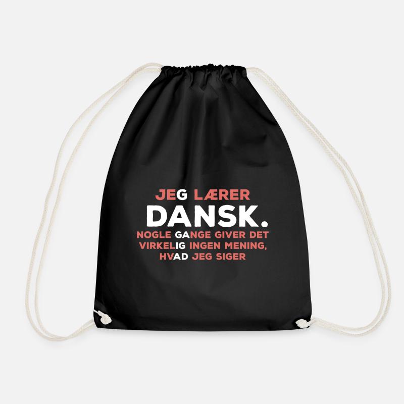 Dänisch lernen - Turnbeutel - Schwarz