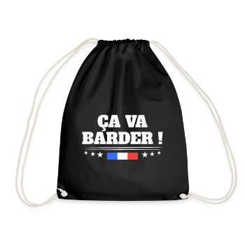 Ça Va Barder Drapeau Français Patriote France - Sac de sport léger - noir - Devant