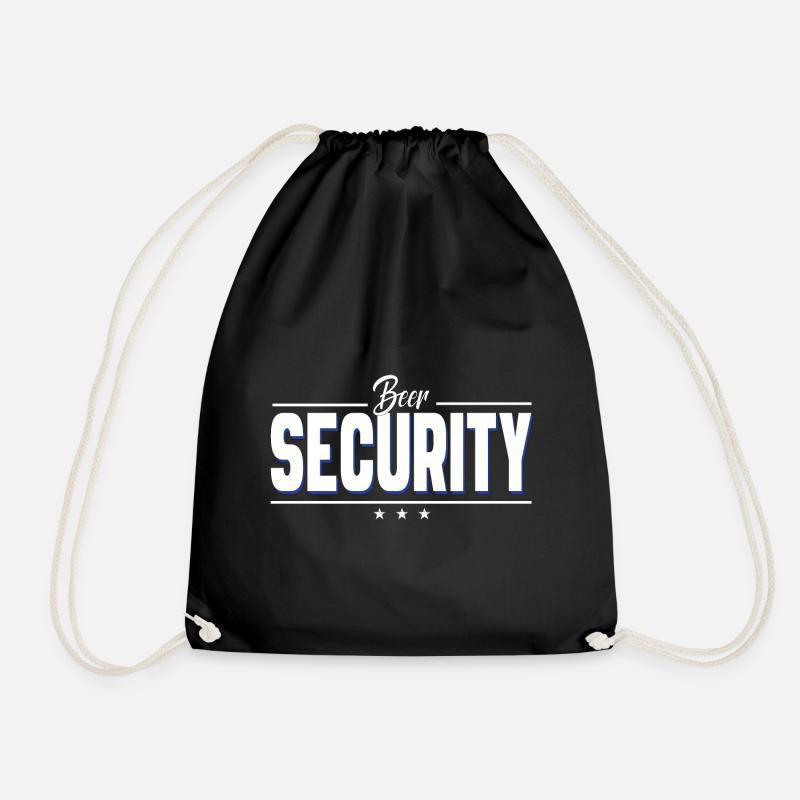Beer Security Beer Security Police Party - Drawstring Bag - black