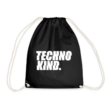 Techno Kind Rave Kultur Berlin Vinyl Progressive - Turnbeutel - Schwarz - Vorne