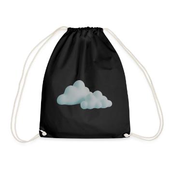Cloud Design Sunset Colors - Drawstring Bag - black - Front