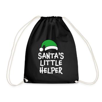 Santa's Little Helper - Drawstring Bag - black - Front