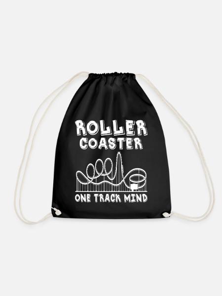 Roller Coaster One Track Mind - Turnbeutel - Schwarz