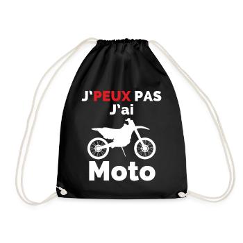 Ich kann kein Motorrad haben - Turnbeutel - Schwarz - Vorne