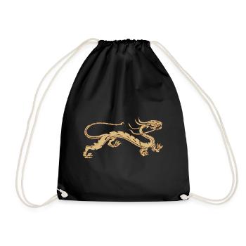 T-shirt Golden Dragon - L'idée cadeau Dragons - Sac de sport léger - noir - Devant