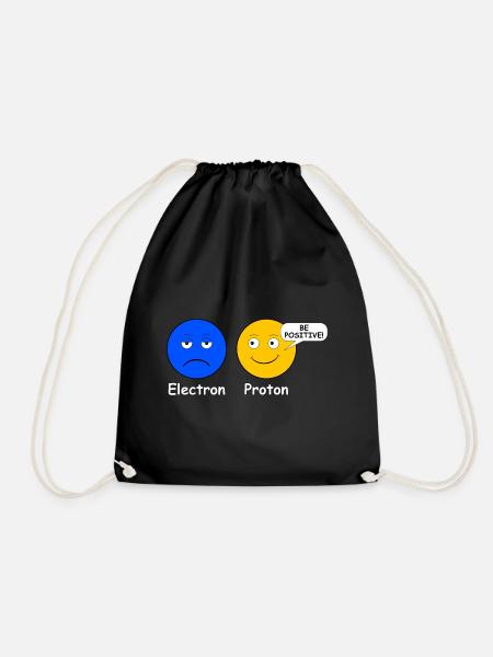 Proton Elektron Be Positive - Turnbeutel - Schwarz