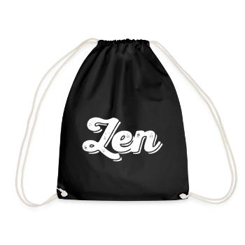 Zen - Drawstring Bag - black - Front