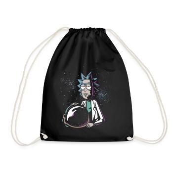 Rick and Morty Astronaut Helmet - Drawstring Bag - black - Front
