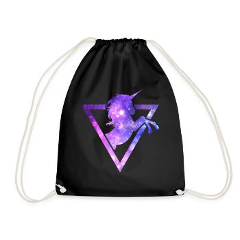 Funny Licorne Galaxy - Sac de sport léger - noir - Devant