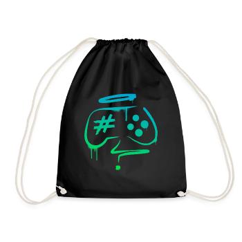 Gaming Graffiti Controller Videogames Tag - Turnbeutel - Schwarz - Vorne
