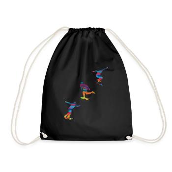 Idée cadeau skateboard skateboard - Sac de sport léger - noir - Devant