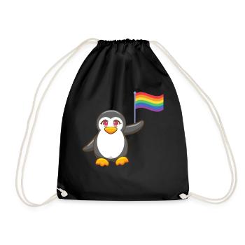 Antarctique Animal Gay Pride Rainbow Penguin LGBT - Sac de sport léger - noir - Devant