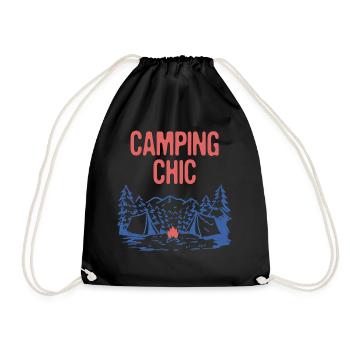 Camping Chic Summer Camper Tropical Camp Couples - Turnbeutel - Schwarz - Vorne