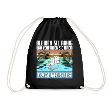 bademeister - Turnbeutel - Schwarz - Vorne