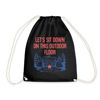 Asseyez-vous sur cet étage extérieur Camping Randonnée - Sac de sport léger - noir - Devant