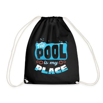 Pool Guy Cleaner Pool Service The Pool Is My Place - Turnbeutel - Schwarz - Vorne