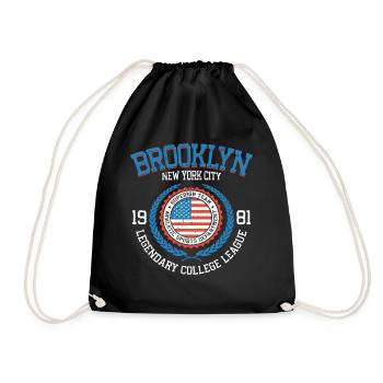 Brooklyn New York USA College League Design - Sac de sport léger - noir - Devant