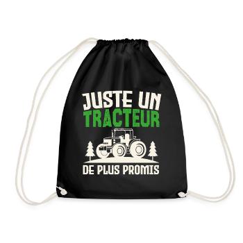 Juste un tracteur. de plus promis. agriculteur - Sac de sport léger - noir - Devant