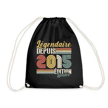 Légendaire Depuis 2015 - Sac de sport léger - noir - Devant