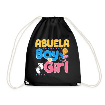 Pink or Blue Abuela Loves You Spanish Grandmother - Turnbeutel - Schwarz - Vorne