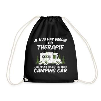 Camping Je N'ai Pas Besoin de Thérapie Camping Car - Sac de sport léger - noir - Devant