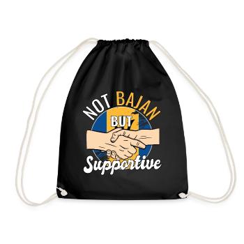 Pas Bajan mais un touriste de voyage de pays de soutien - Sac de sport léger - noir - Devant