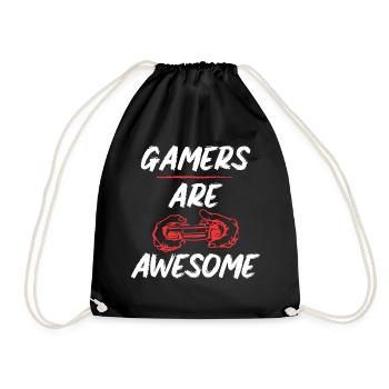 Gamers are Awesome - Drawstring Bag - black - Front