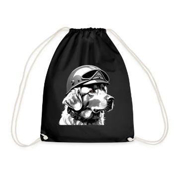 Golden retriever - Sac de sport léger - noir - Devant