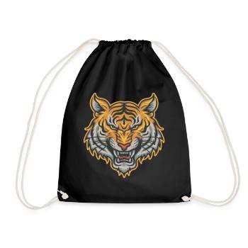 Tête de tigre - Sac de sport léger - noir - Devant